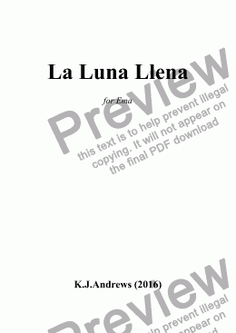 page one of La Luna Llena