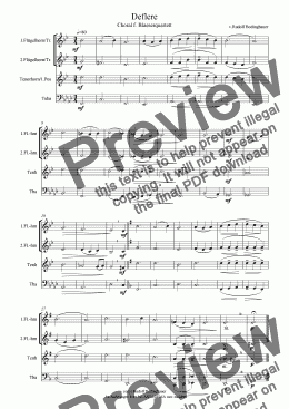 page one of Deflere  Choral f. Blaeserquartett