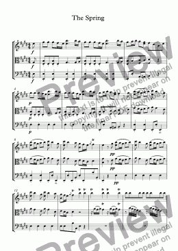 page one of the spring - Score and parts