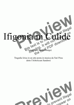 page one of Ifigonia in Culide - Opera Lirica