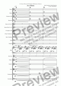 page one of Ave Maria (Bach/Gounod) for Contralto and Orchestra