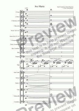 page one of Ave Maria "Meditation" (Bach/Gounod) for Violin and Orchestra