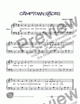 page one of Camptown Races