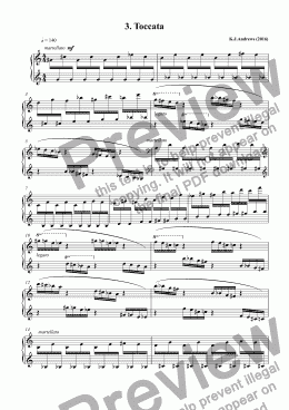 page one of 8 Pieces: 3. Toccata
