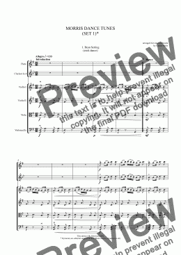 page one of Holst - MORRIS DANCE TUNES (SET 1)* String orchestra + 2 winds