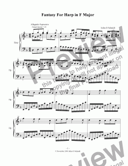 page one of Harp Fantasy No. 2 in F Major