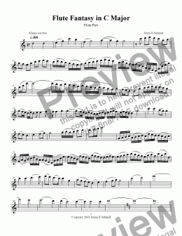 page one of Flute Fantasy No. 1 in C Major
