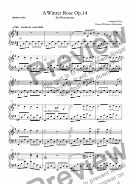 page one of A Winter Rose Op.14