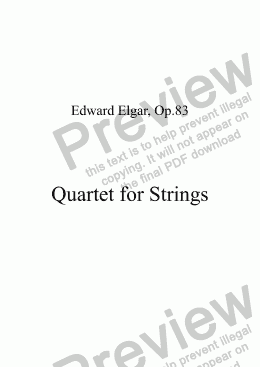 page one of Quartet for Strings