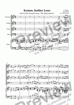 page one of Komm, holder Lenz (Haydn)