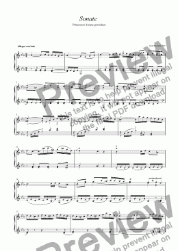 page one of Sonate Es-dur nach Joseph Haydn; Prinzessin Ariane gewidmet