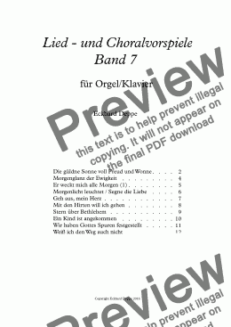 page one of 10 Lied-und Choralvorspiele Band 7