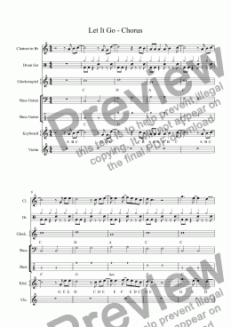 page one of Let It Go - Chorus
