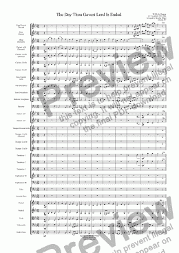 page one of The Day Thou Gavest Lord Is Ended - Large Mixed Ensemble