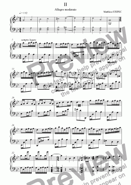 page one of Etrange Sonate pour piano et pianiste, II: allegro moderato