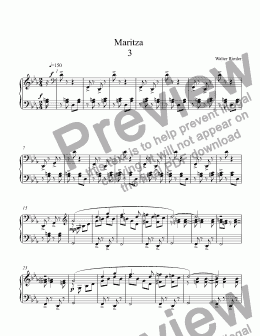 page one of Maritza  - Three-Movement Suite for Solo Piano