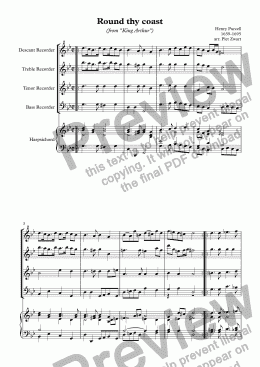 page one of Round thy coast (Purcell)