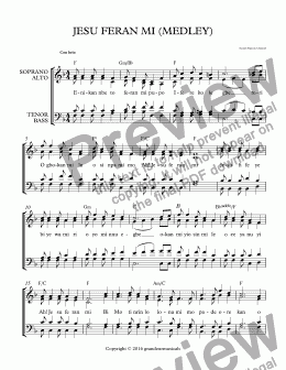 page one of JESU FERAN MI(MEDLEY) - Full Score