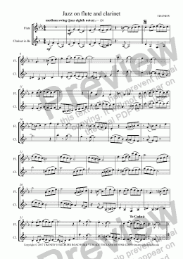 page one of Jazz on flute and clarinet