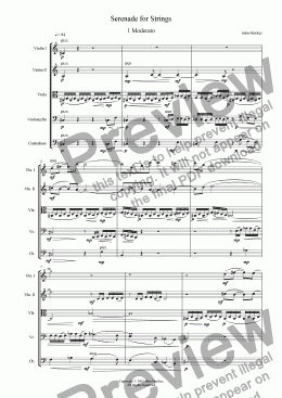 page one of Serenade for Strings