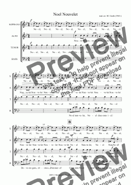 page one of Noel Nouvelet SATB