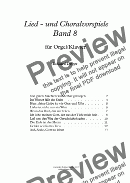 page one of 10 Lied-und Choralvorspiele Band 8