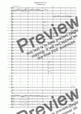 page one of Symphony No 114 3. Intermezzo