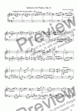 page one of Scherzo, op.11