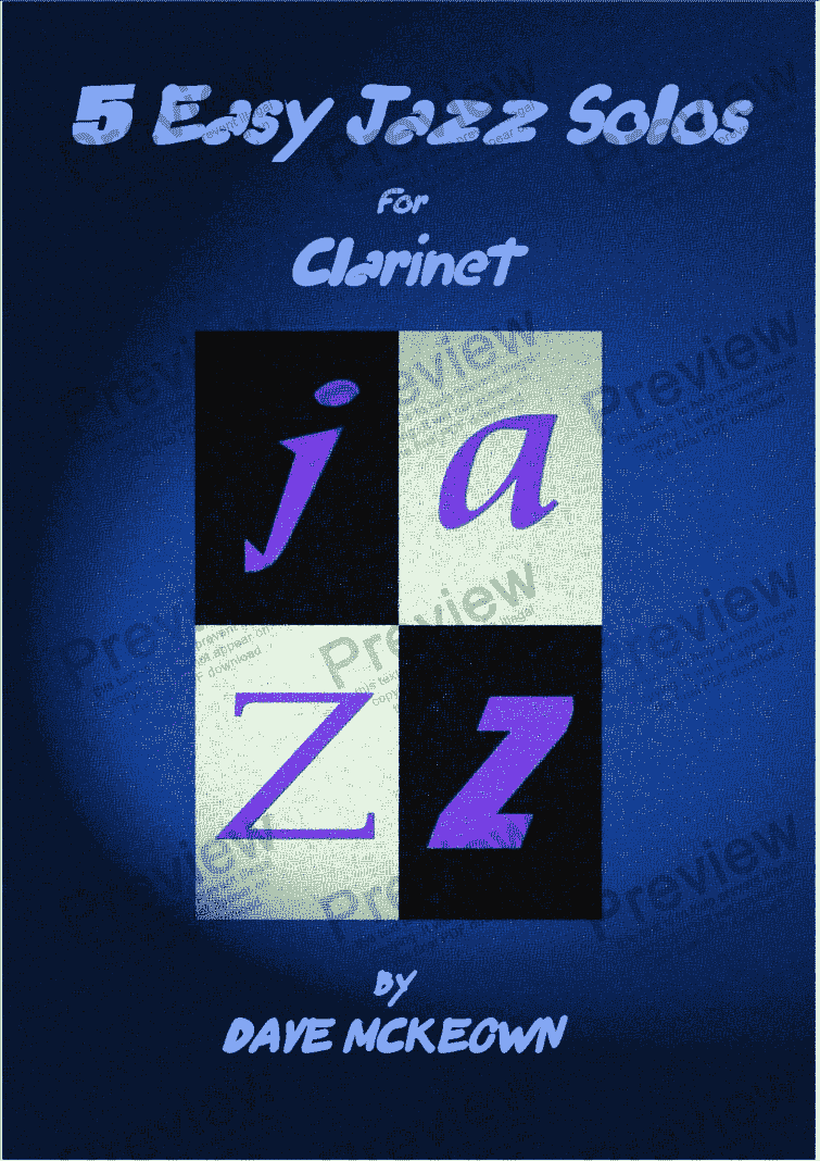 page one of 5 Easy Jazz Solos for Clarinet and Piano
