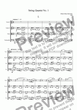 page one of String Quartet No. 1