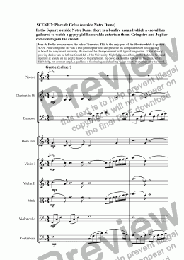 page one of QUASIMODO - Opera - Act 1 Scene 2 - Esmeralda