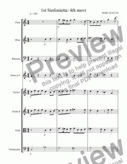 page one of 1st Sinfonietta: 4th movt