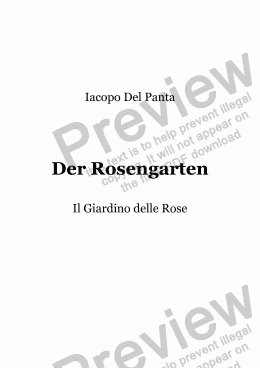 page one of Der Rosengarten