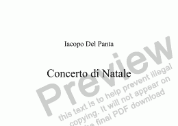 page one of Concerto di Natale