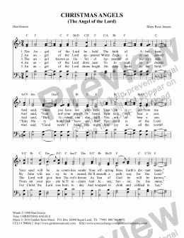 page one of Christmas Angels (The Angel of the Lord) Christmas Carol