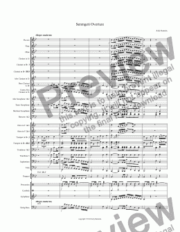 page one of Serengeti Overture