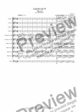 page one of Dvorak: Legends Op.59  No.10 - wind dectet