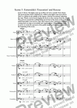 page one of QUASIMODO - Opera - Act 2 Scene 5 - Esmeralda's Rescue