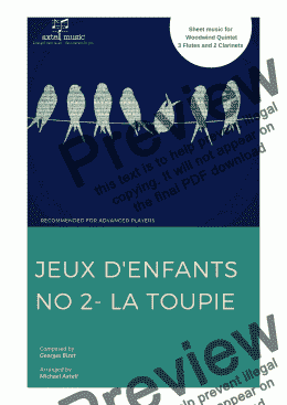 page one of Jeux d'enfants No.2- La Toupie
