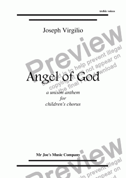page one of Angel Of God (Angele Dei)