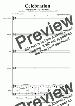 page one of Celebration [SAB Choir - Piano ]