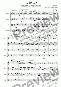 page one of La Danza quatuor cordes