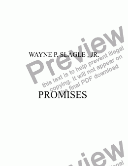 page one of PROMISES