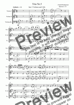 page one of Trio Nr.5 fuer Streicher