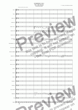 page one of Symphony No 2 (The Little Russian) 2nd  Movement