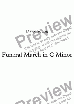 page one of Funeral March in C Minor