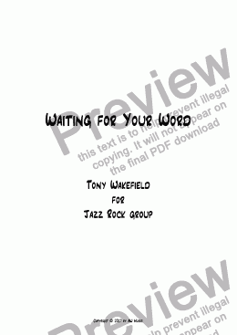 page one of Waiting for Your Word