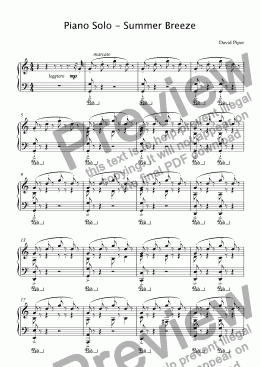 page one of Piano Solo - Summer Breeze