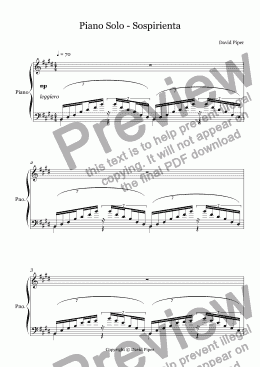 page one of Piano Solo - Sospirienta