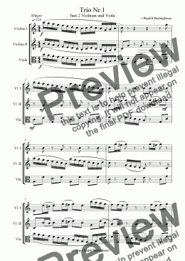 page one of Trio Nr.1 fuer Streicher